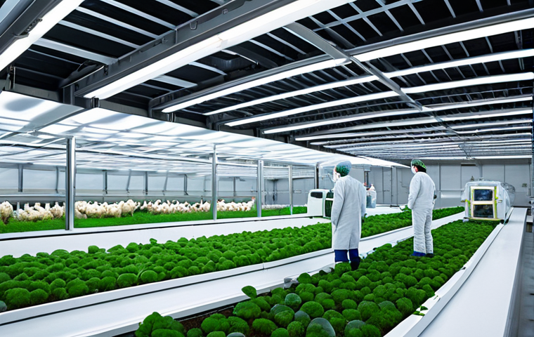 우주 식민지에서의 동물 윤리 문제 - Space Habitat with Animals**
"A spacious, brightly lit space habitat interior. Several fully clothe...
